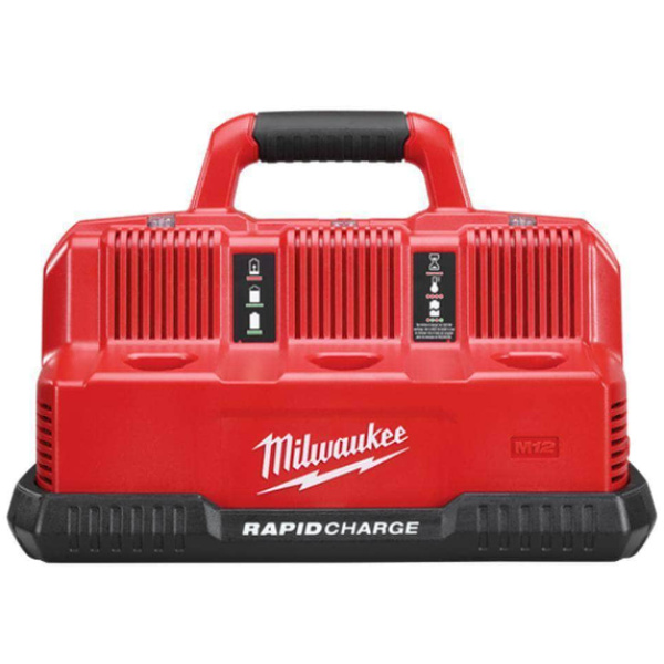 Milwaukee M12-18C3 12V & 18V Multi Voltage 6 Bay Rapid Battery Charger
