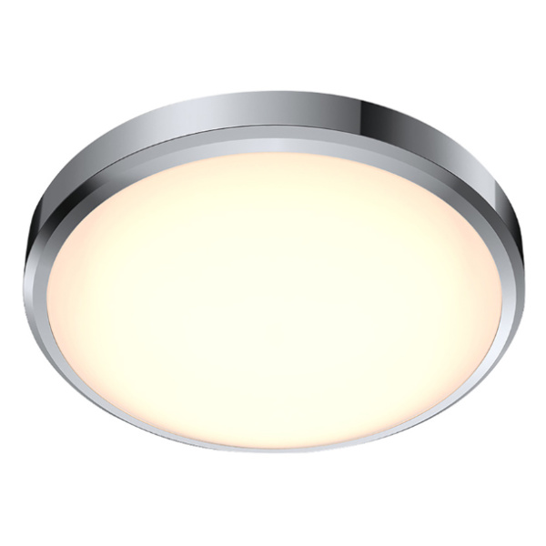 Philips Doris CL257 LED Round IP44 Ceiling Light Chrome 17W 1500lm Warm White